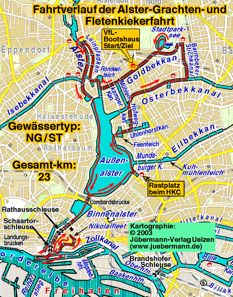 Karte Alster-Grachtenfahrt