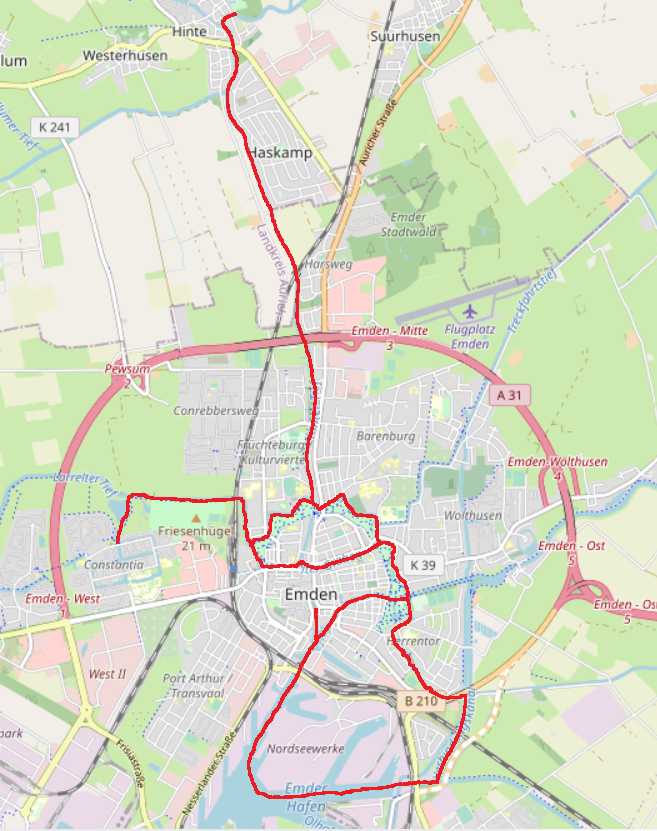 Karte Emden